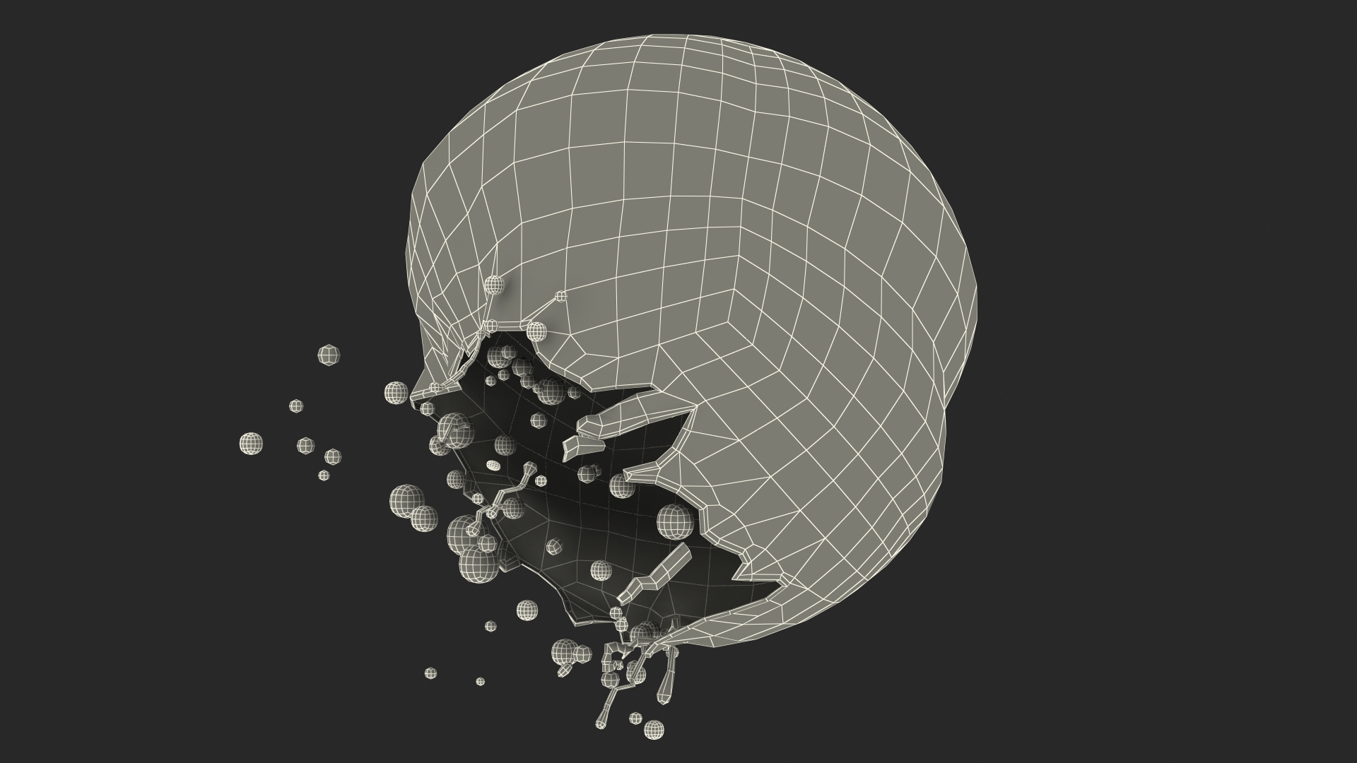 3D model Soap Bubble Burst Stage 4