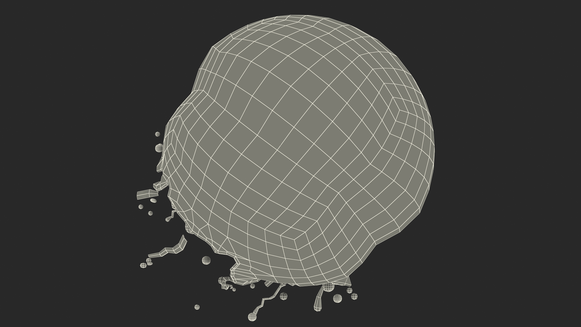 3D model Soap Bubble Burst Stage 4