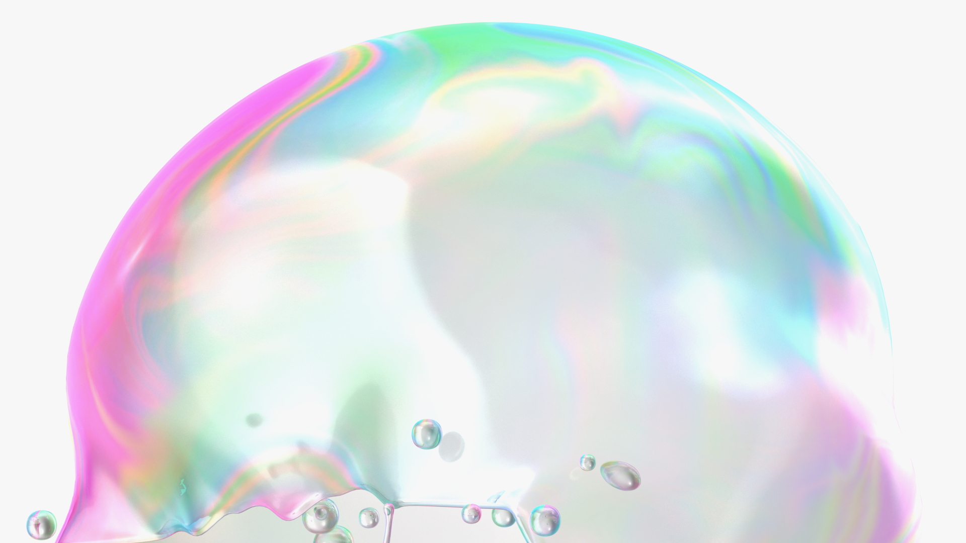 3D model Soap Bubble Burst Stage 4