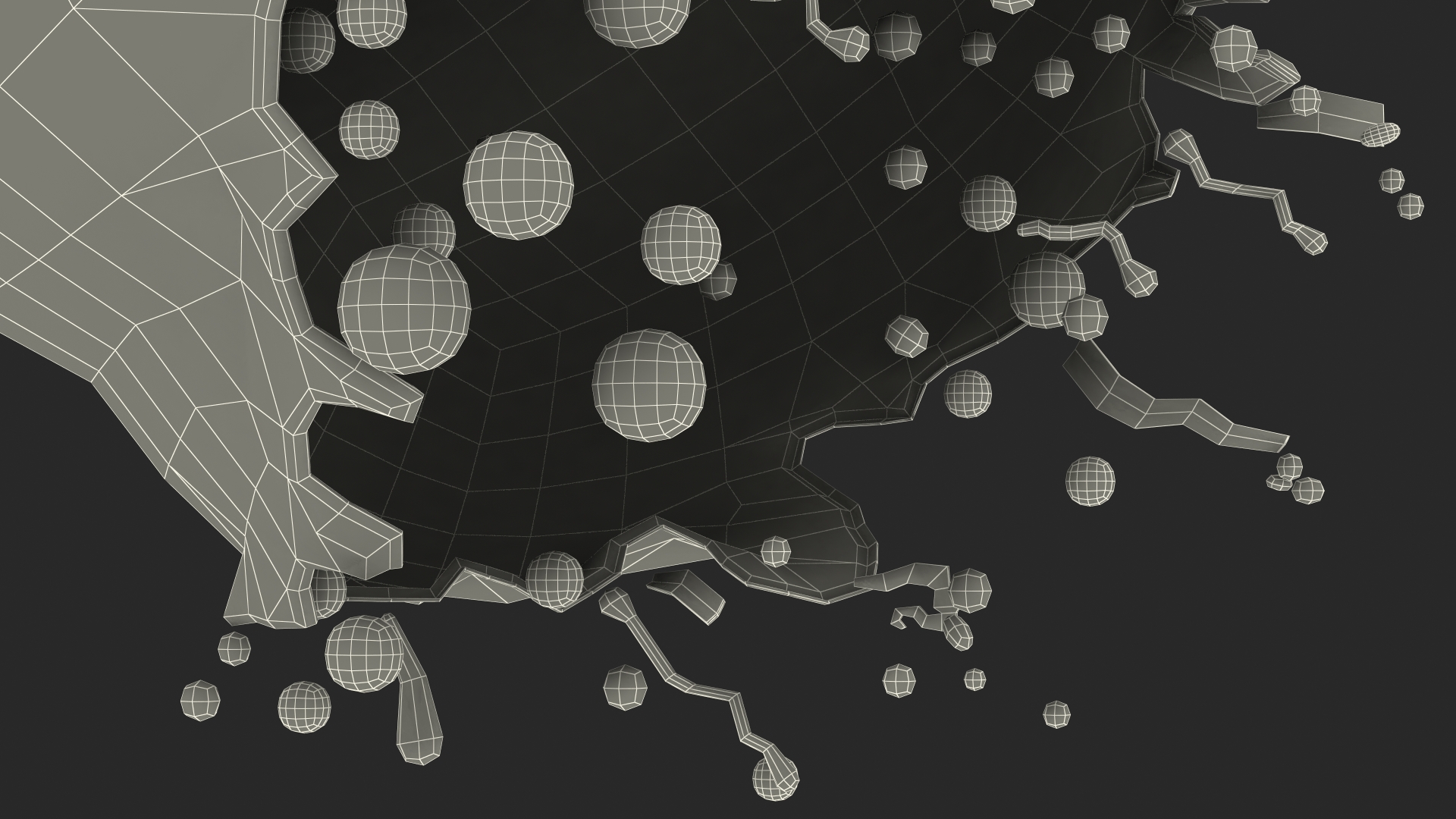 3D model Soap Bubble Burst Stage 4