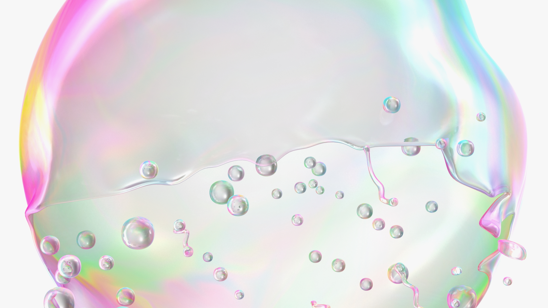 3D model Soap Bubble Burst Stage 4