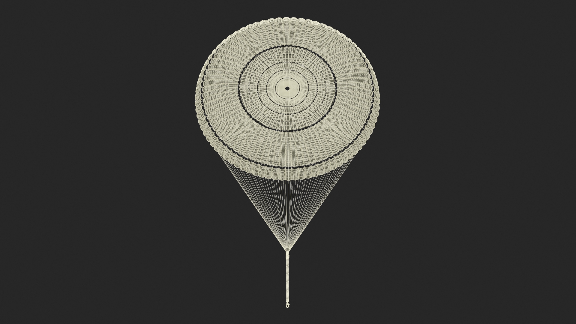 Subscale Parachute Single Yellow 3D
