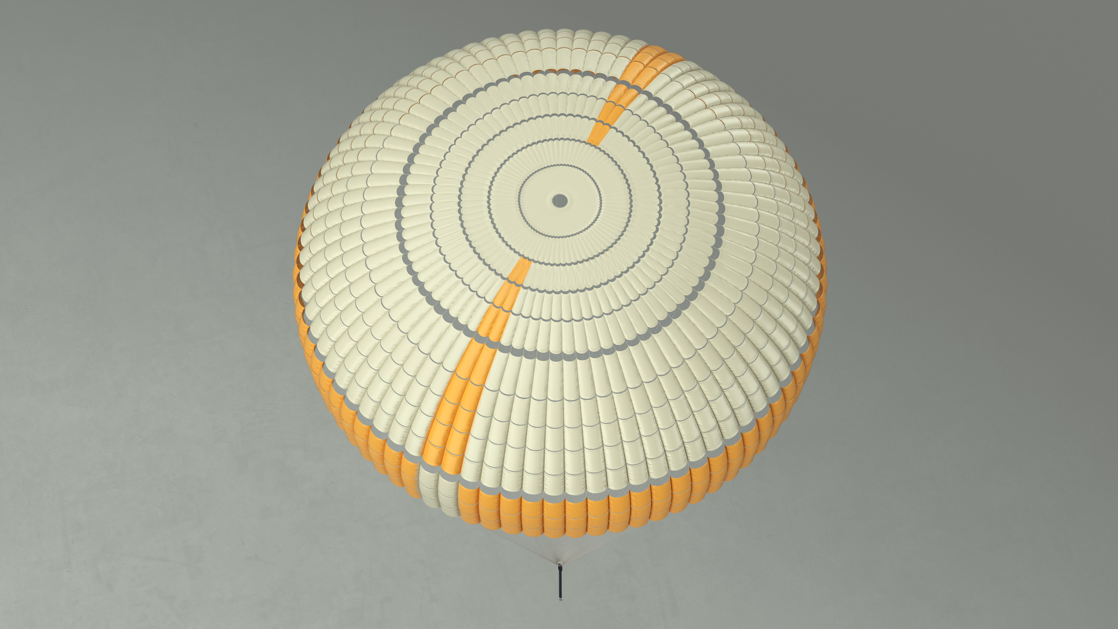 Subscale Parachute Single Yellow 3D