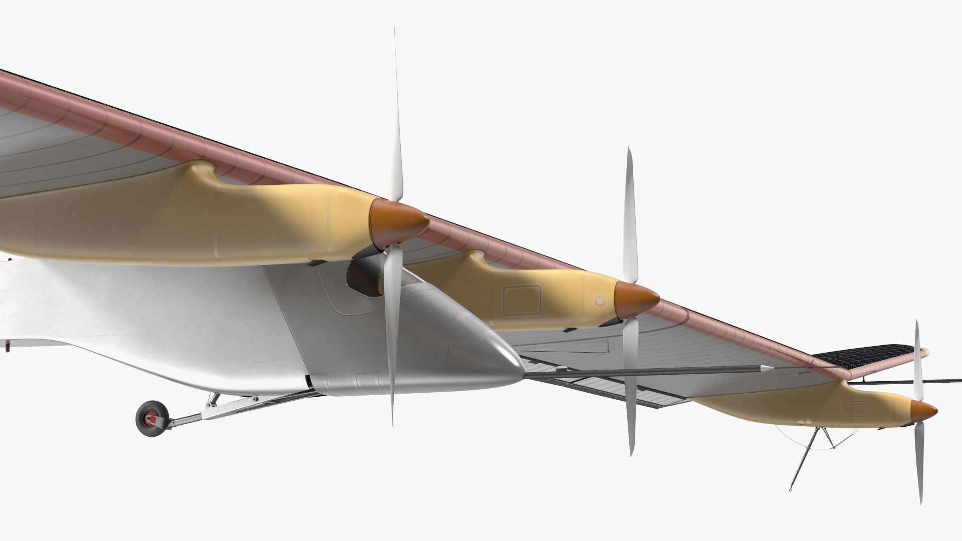 3D model Prototype of Solar Plane Rigged for Maya