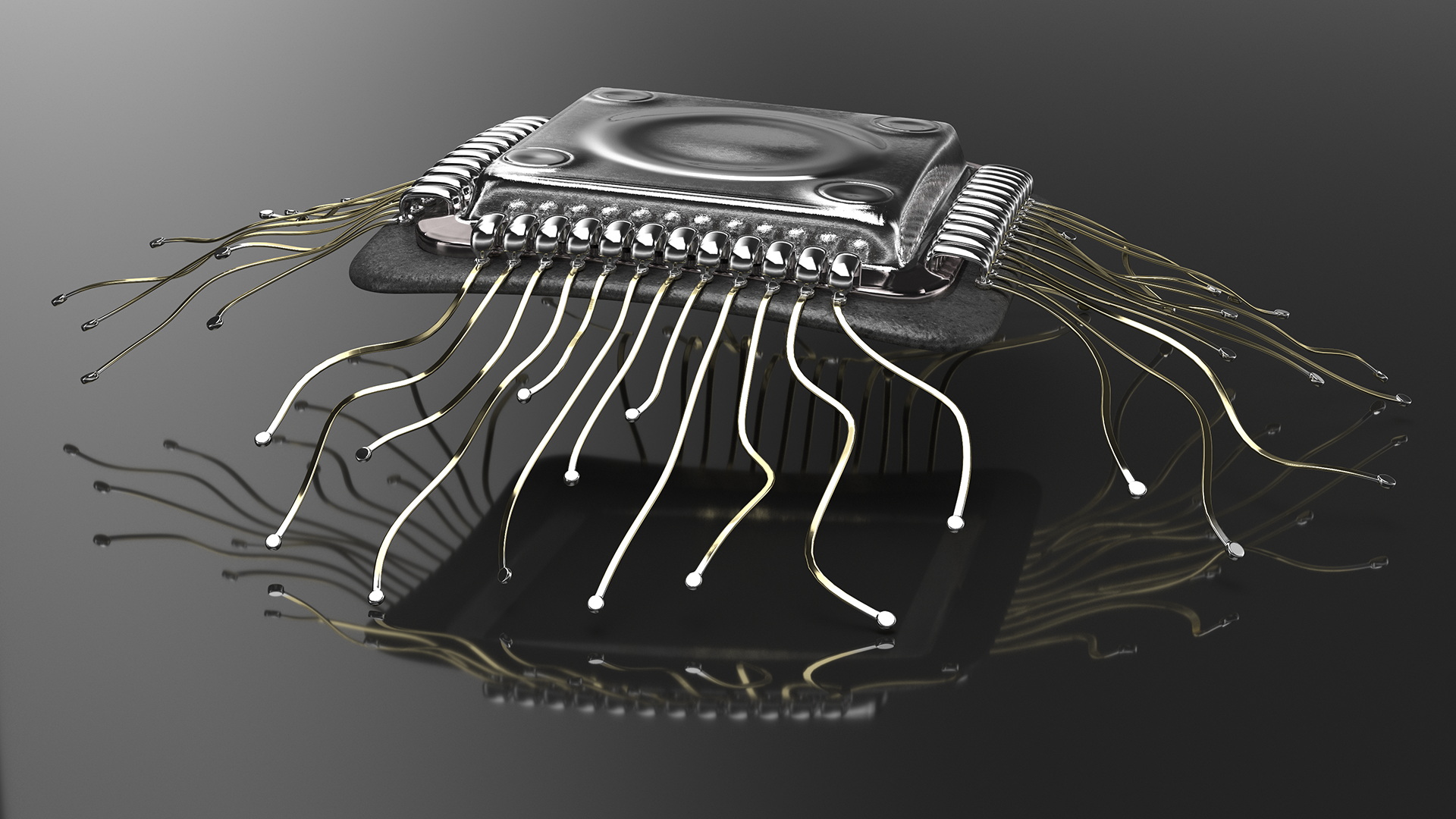 3D Human Brain with Implanted Microchip