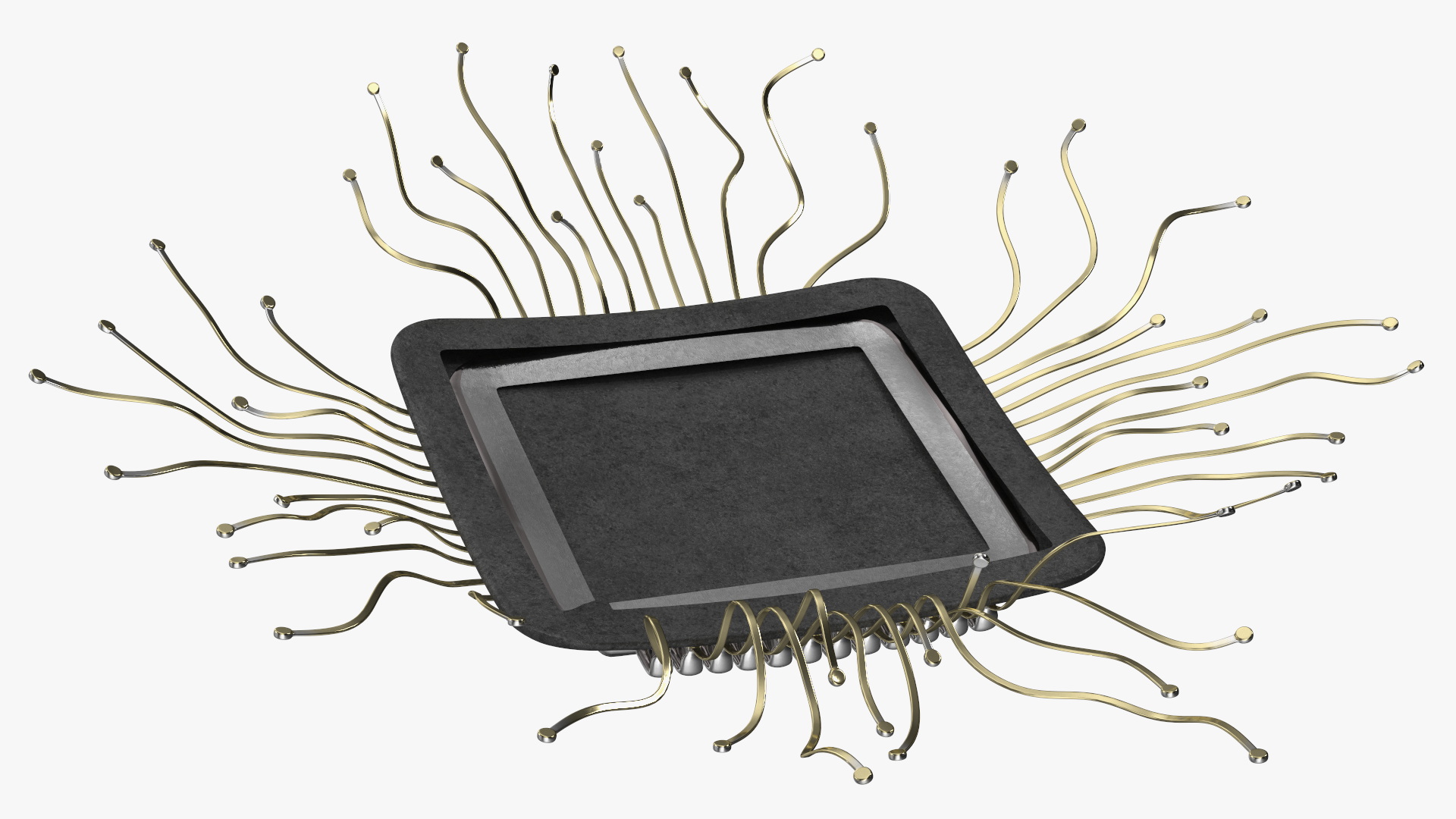 3D Human Brain with Implanted Microchip