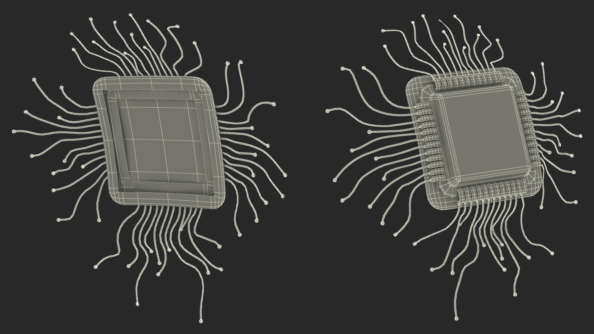 3D Human Brain with Implanted Microchip