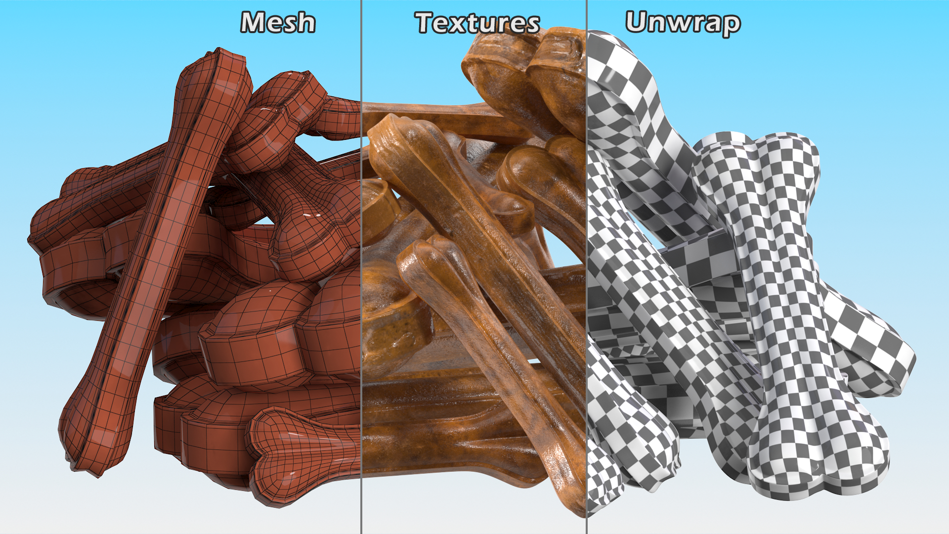3D Heap of Dog Treats Dark model