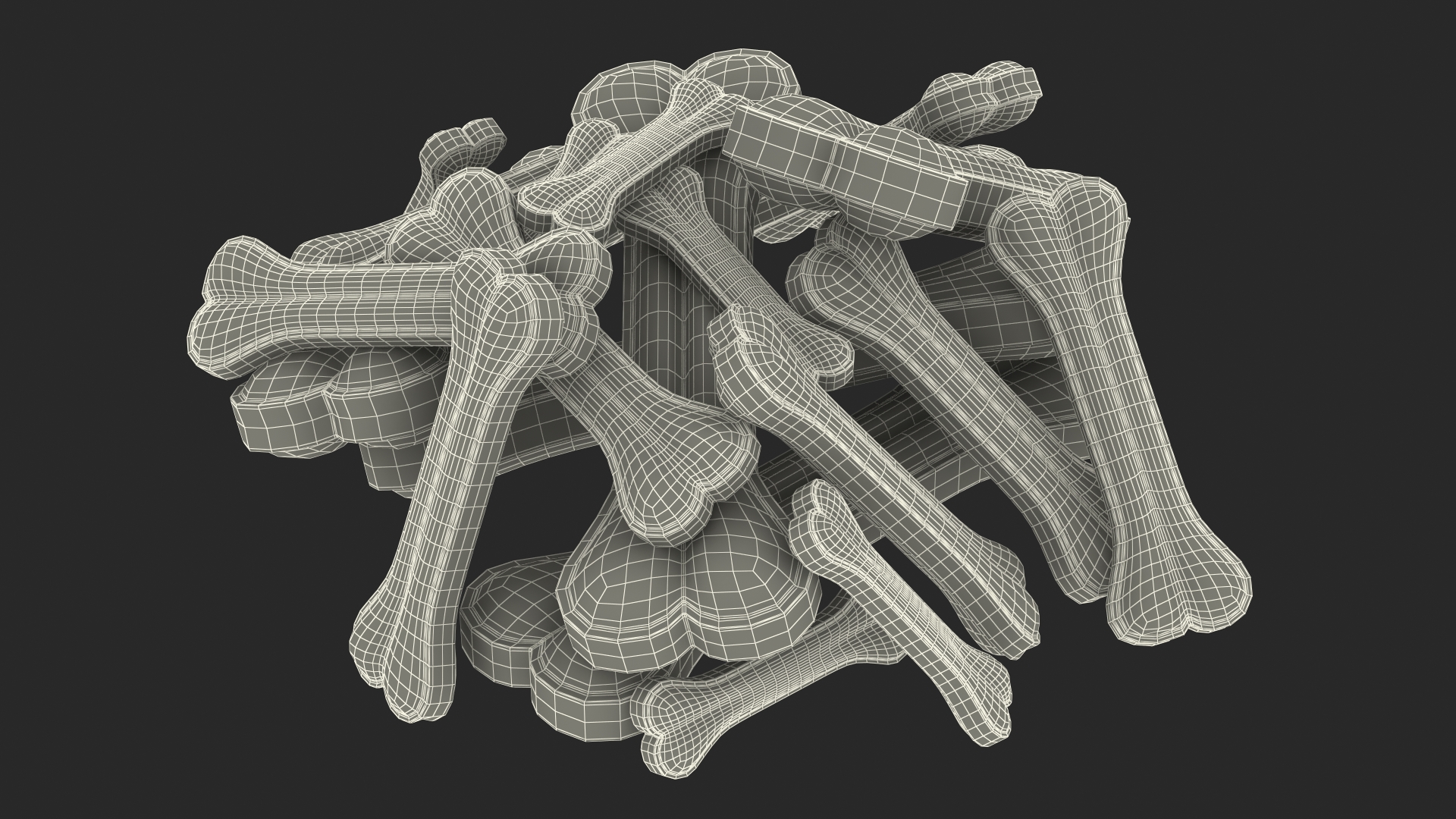 3D Heap of Dog Treats Dark model