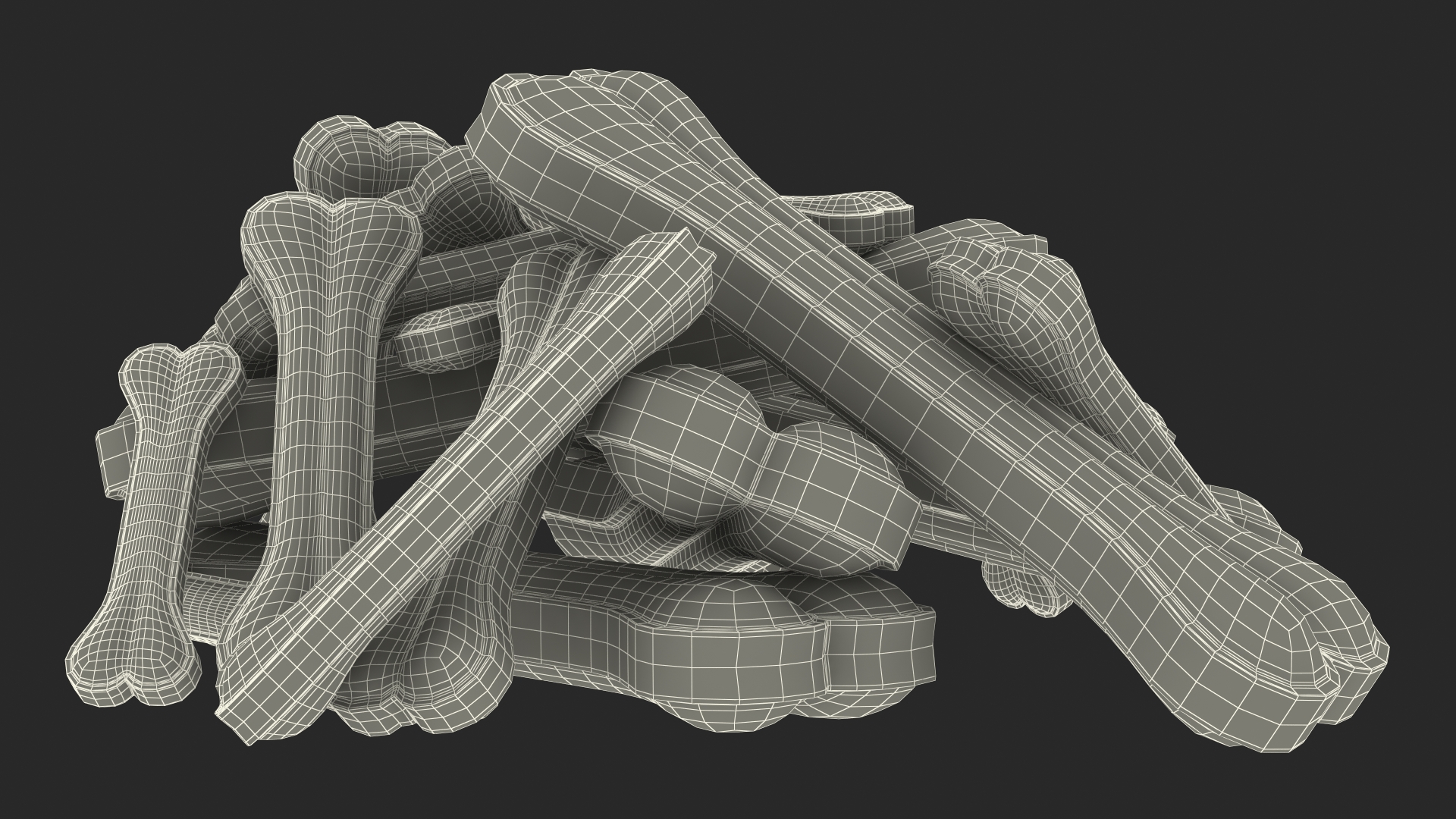 3D Heap of Dog Treats Dark model