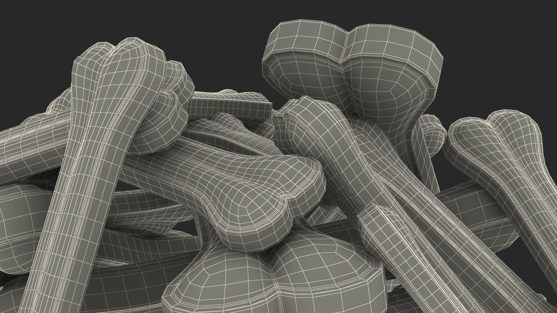 3D Heap of Dog Treats Dark model