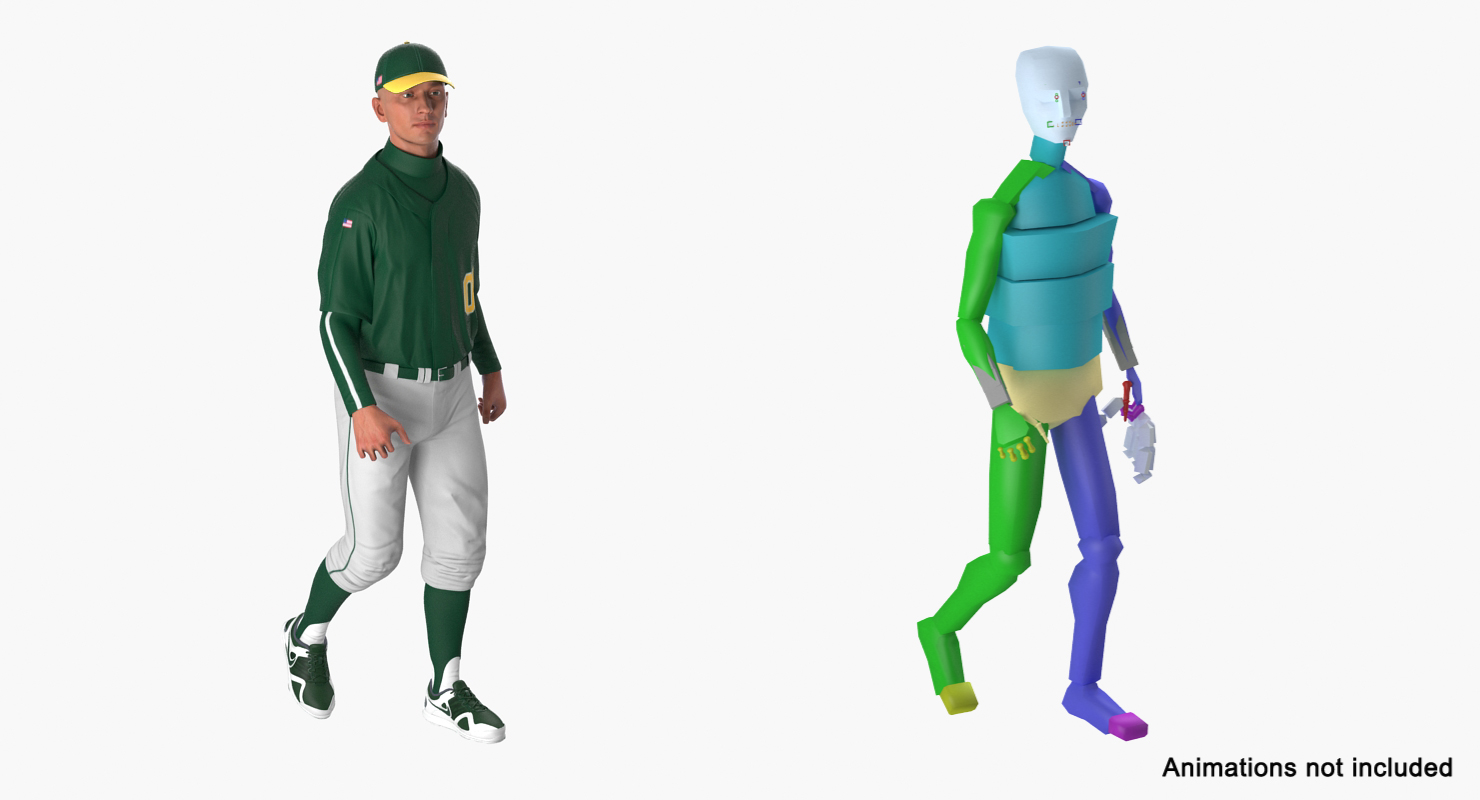 Baseball Player Rigged Generic 2 3D