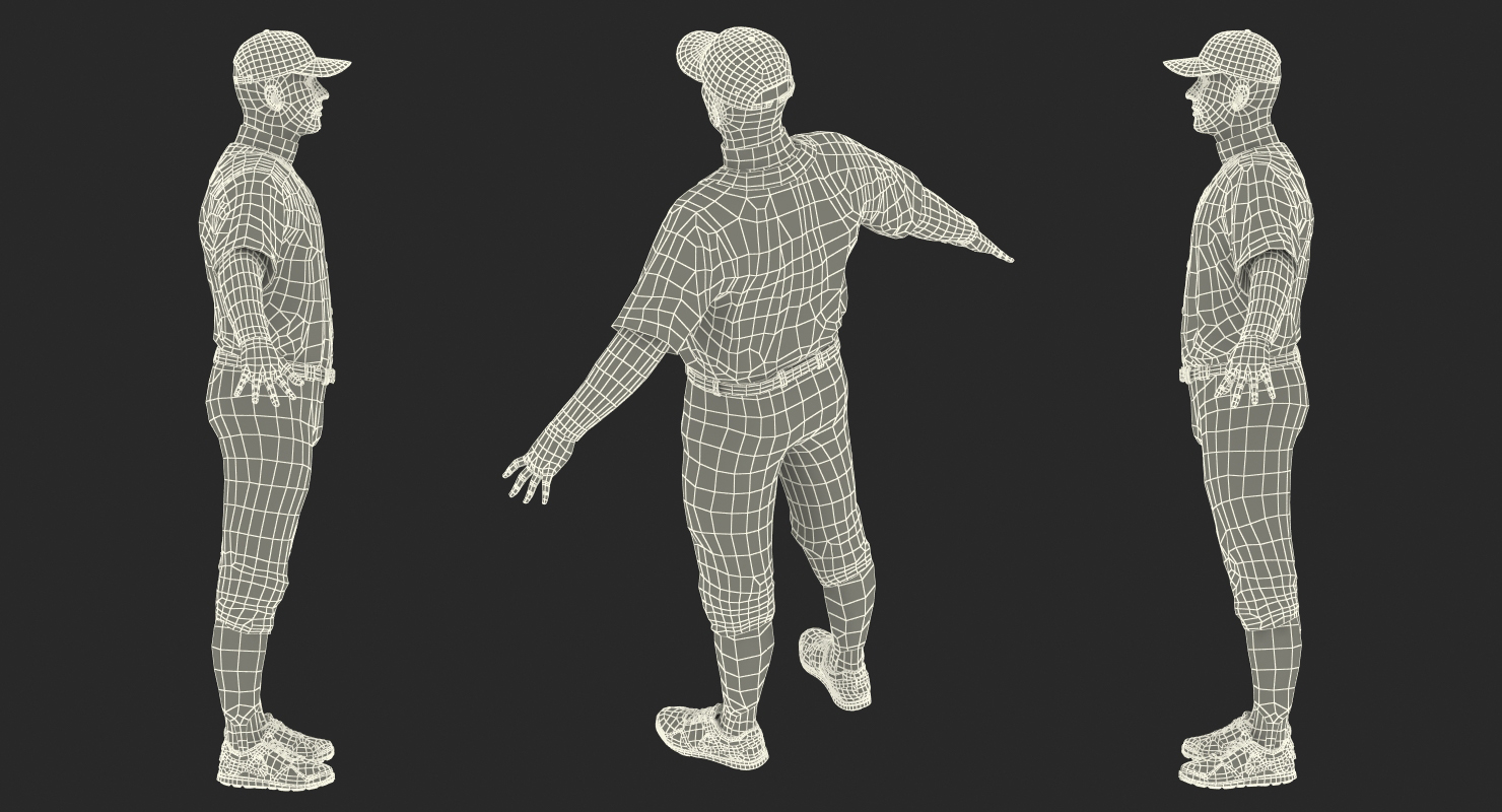 Baseball Player Rigged Generic 2 3D
