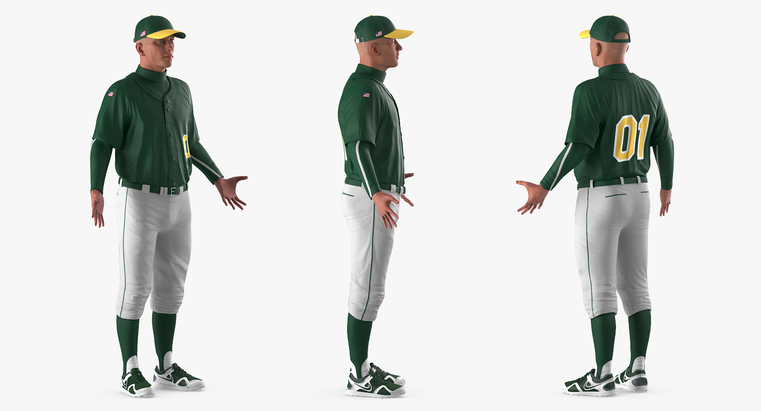 Baseball Player Rigged Generic 2 3D