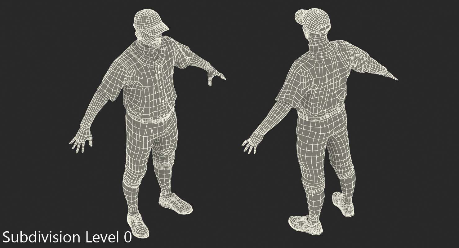 Baseball Player Rigged Generic 2 3D
