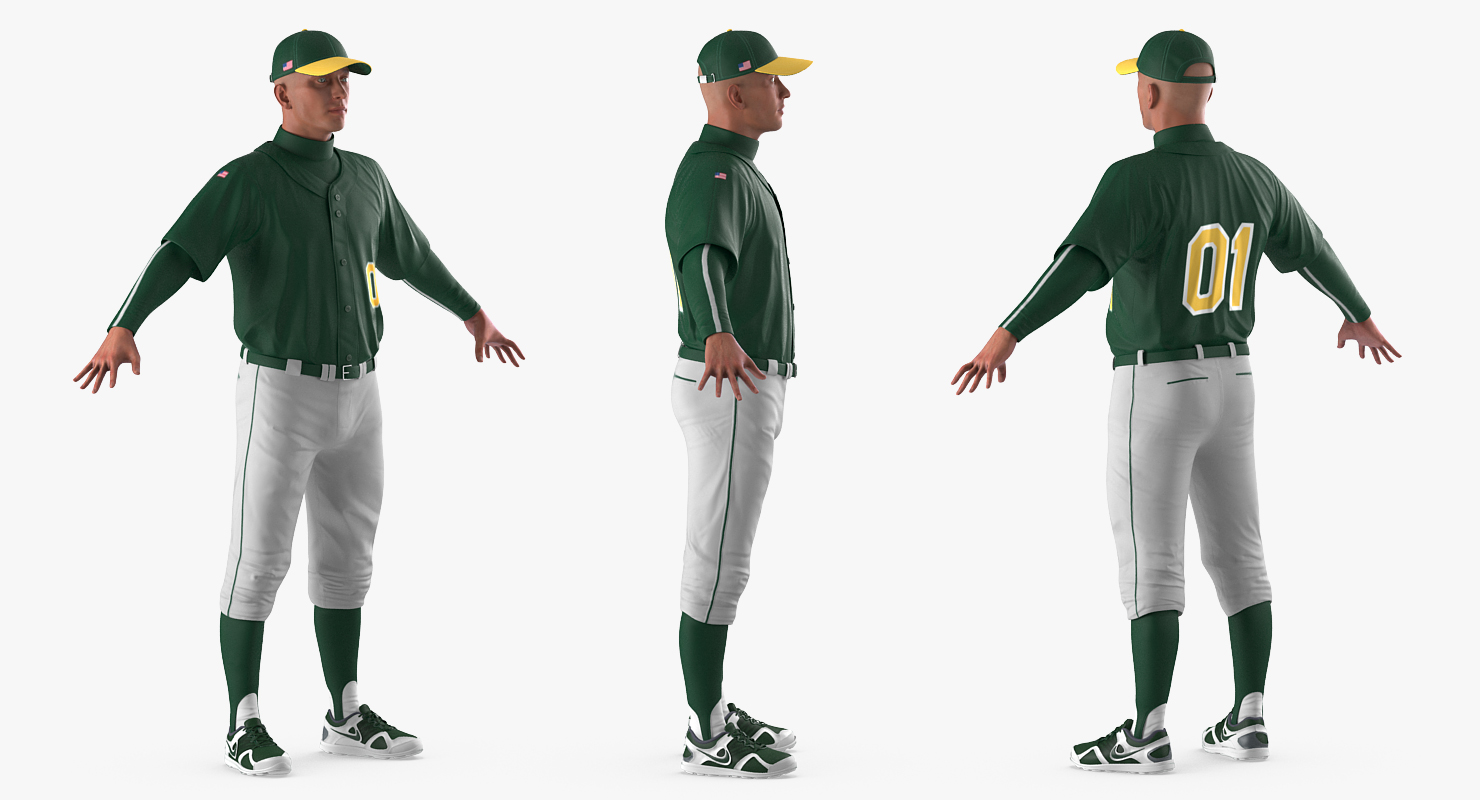 Baseball Player Rigged Generic 2 3D