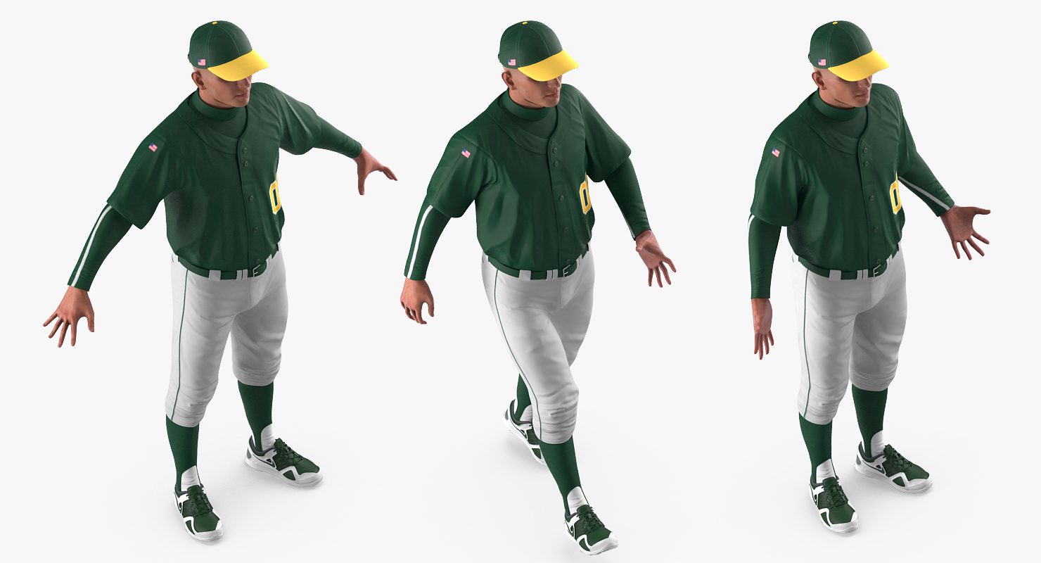 Baseball Player Rigged Generic 2 3D