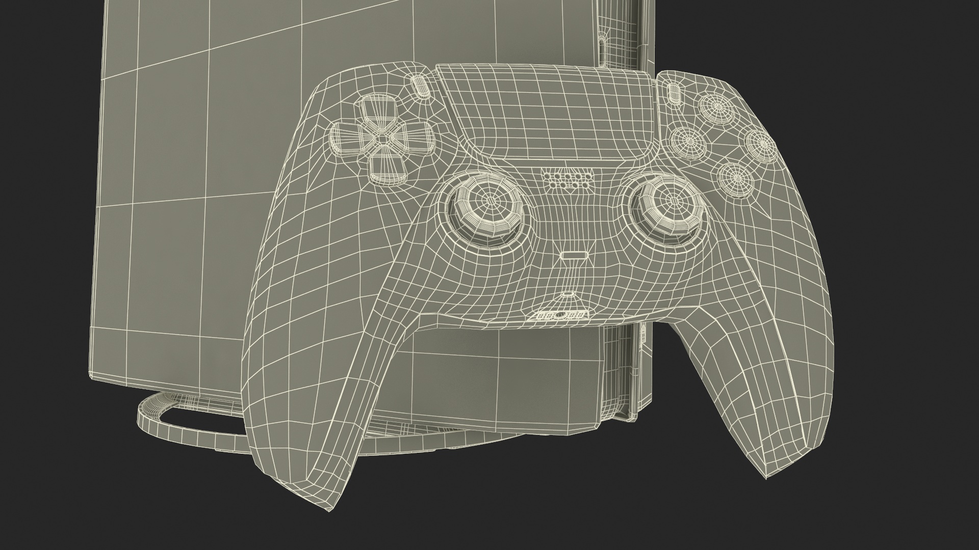3D Digital Gaming Console with Controller model
