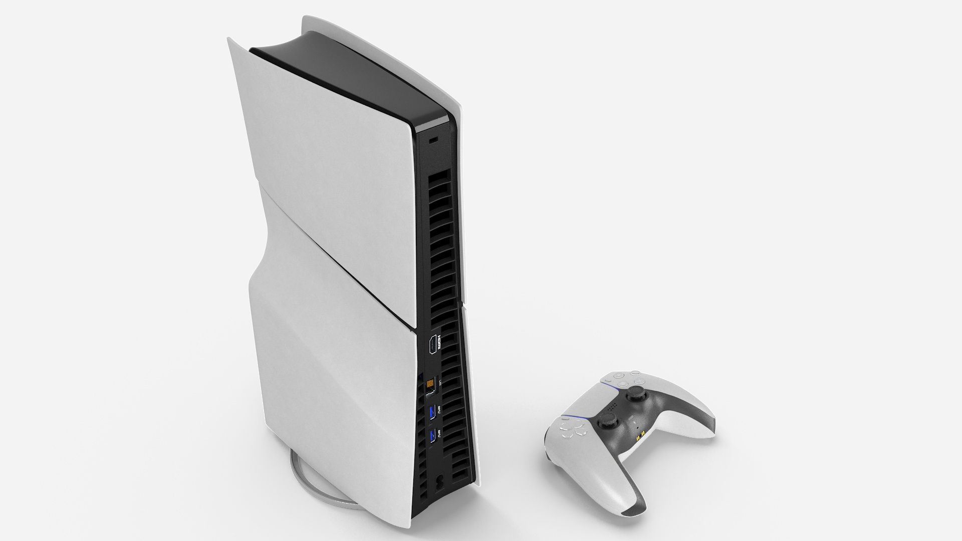 3D Digital Gaming Console with Controller model