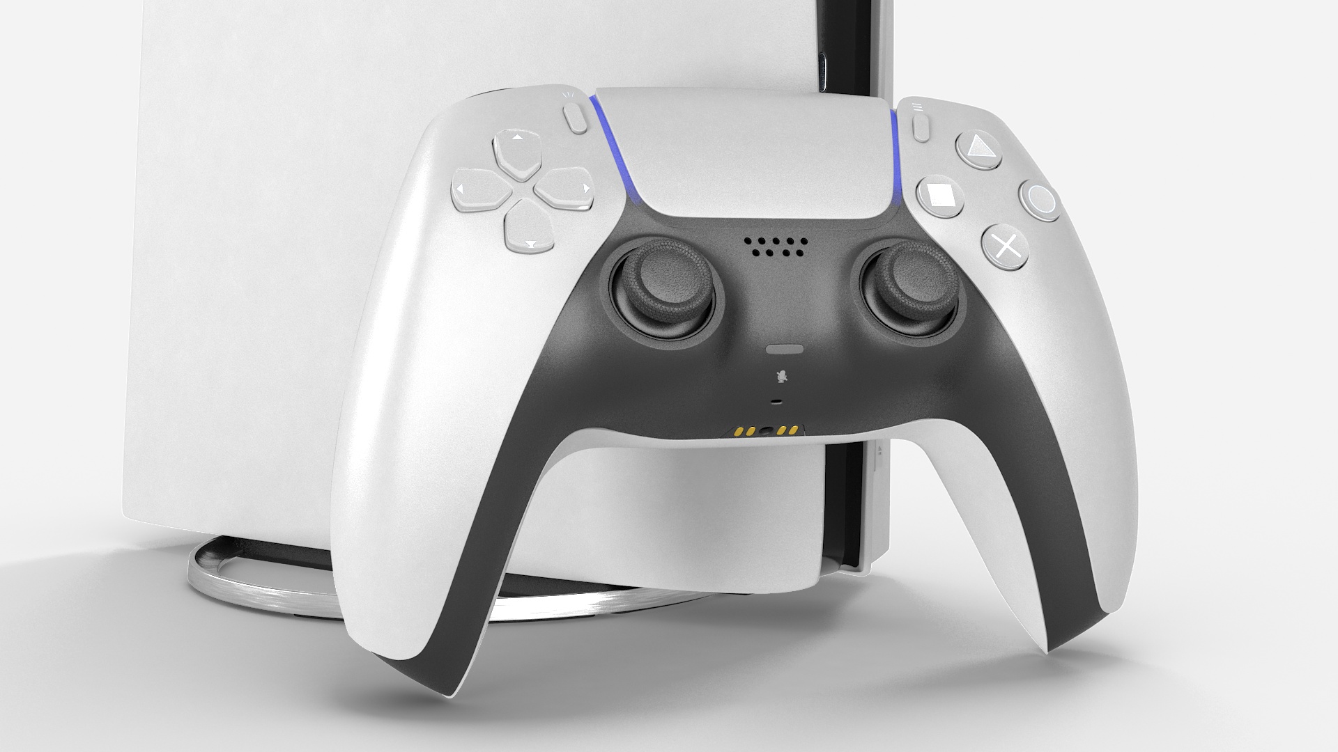 3D Digital Gaming Console with Controller model