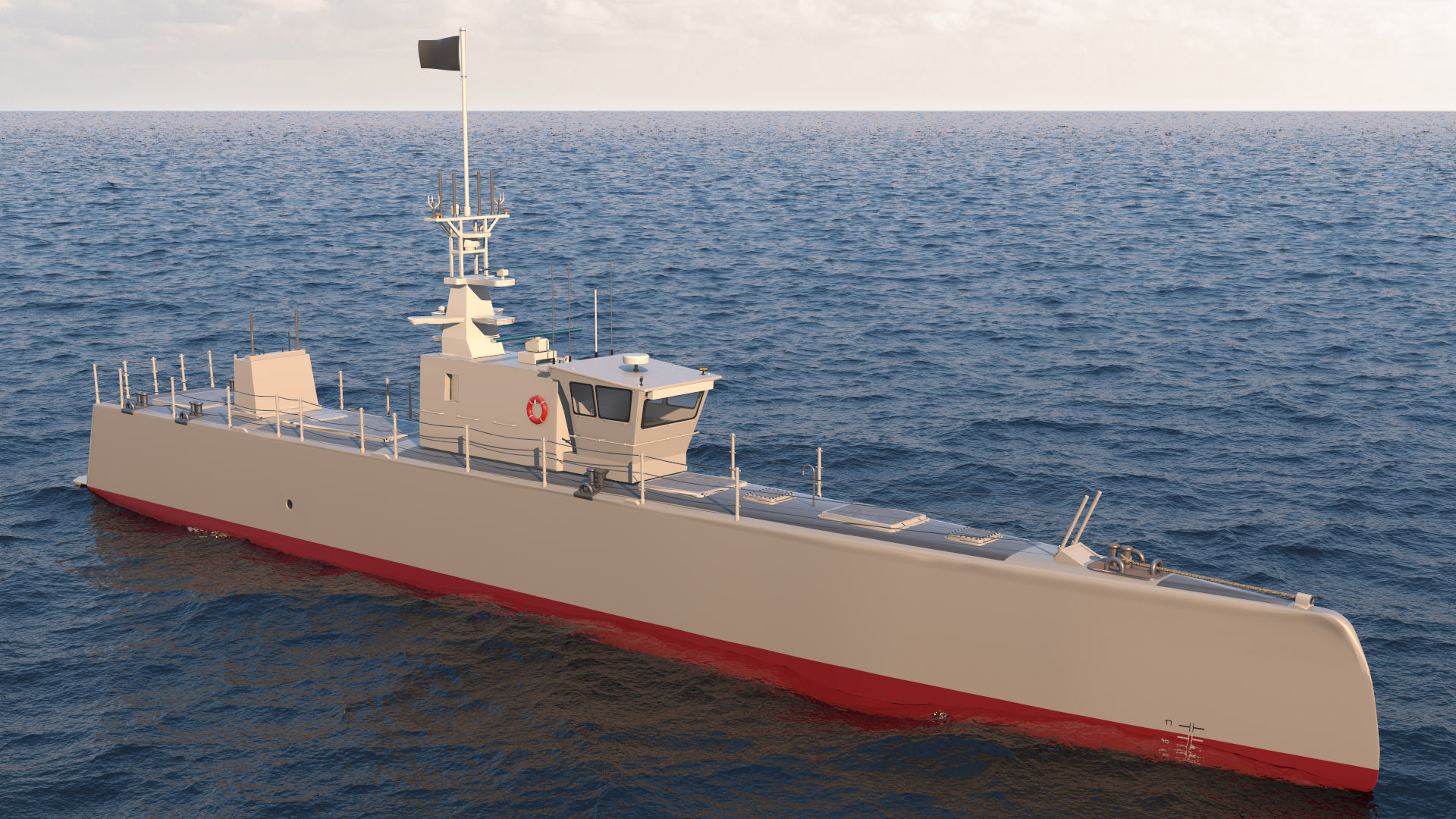 3D Unmanned Ship model
