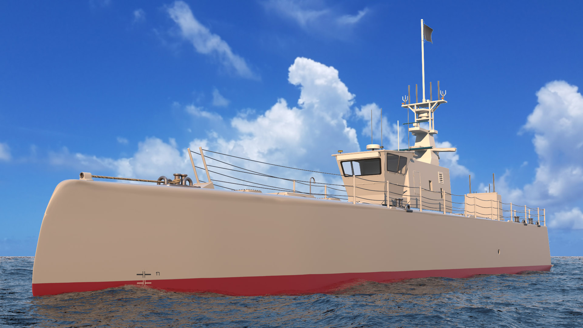 3D Unmanned Ship model