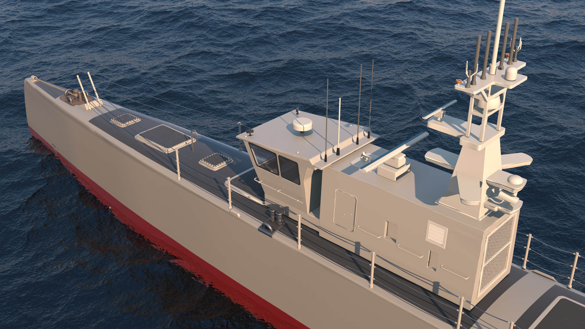 3D Unmanned Ship model