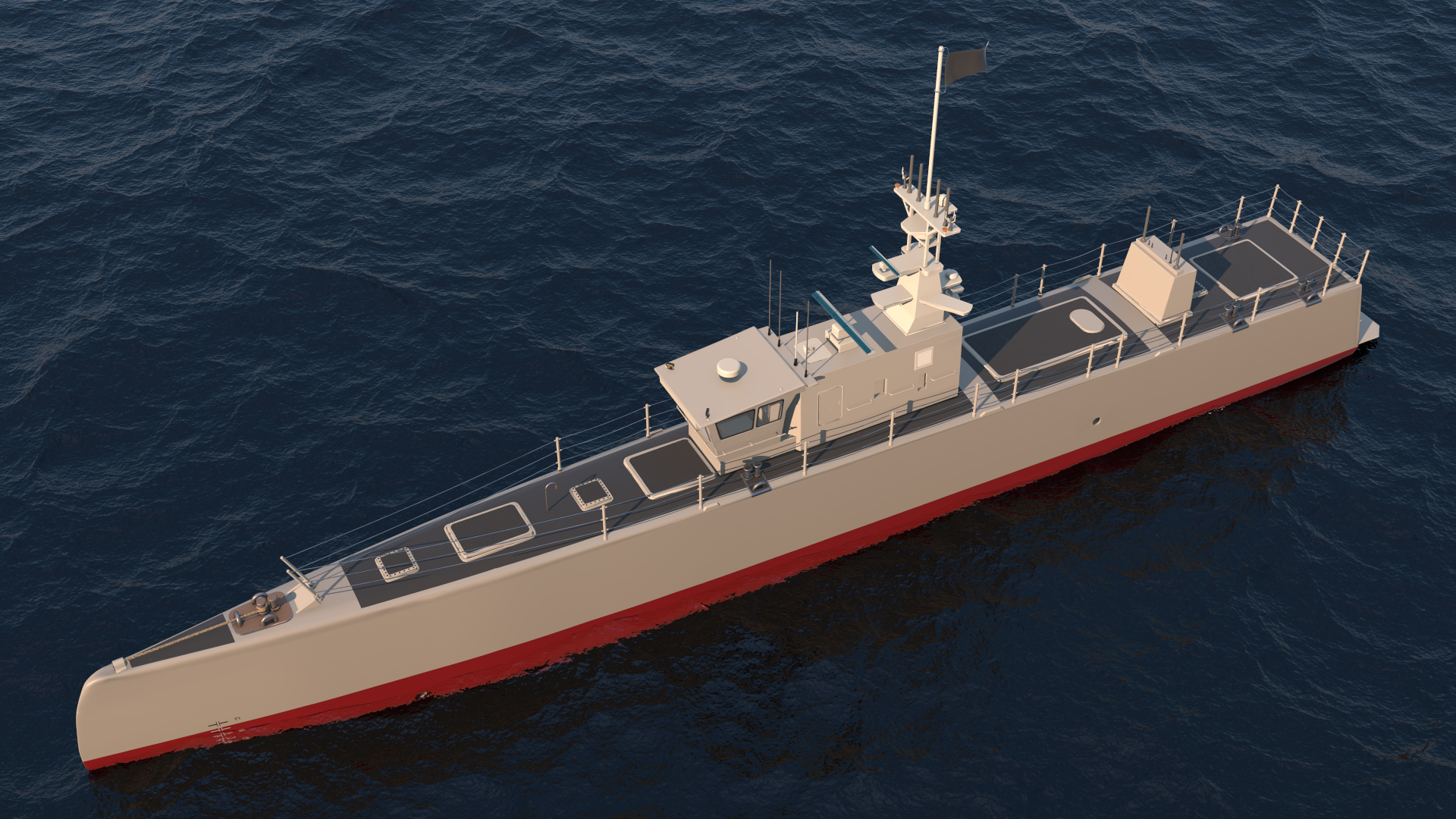 3D Unmanned Ship model