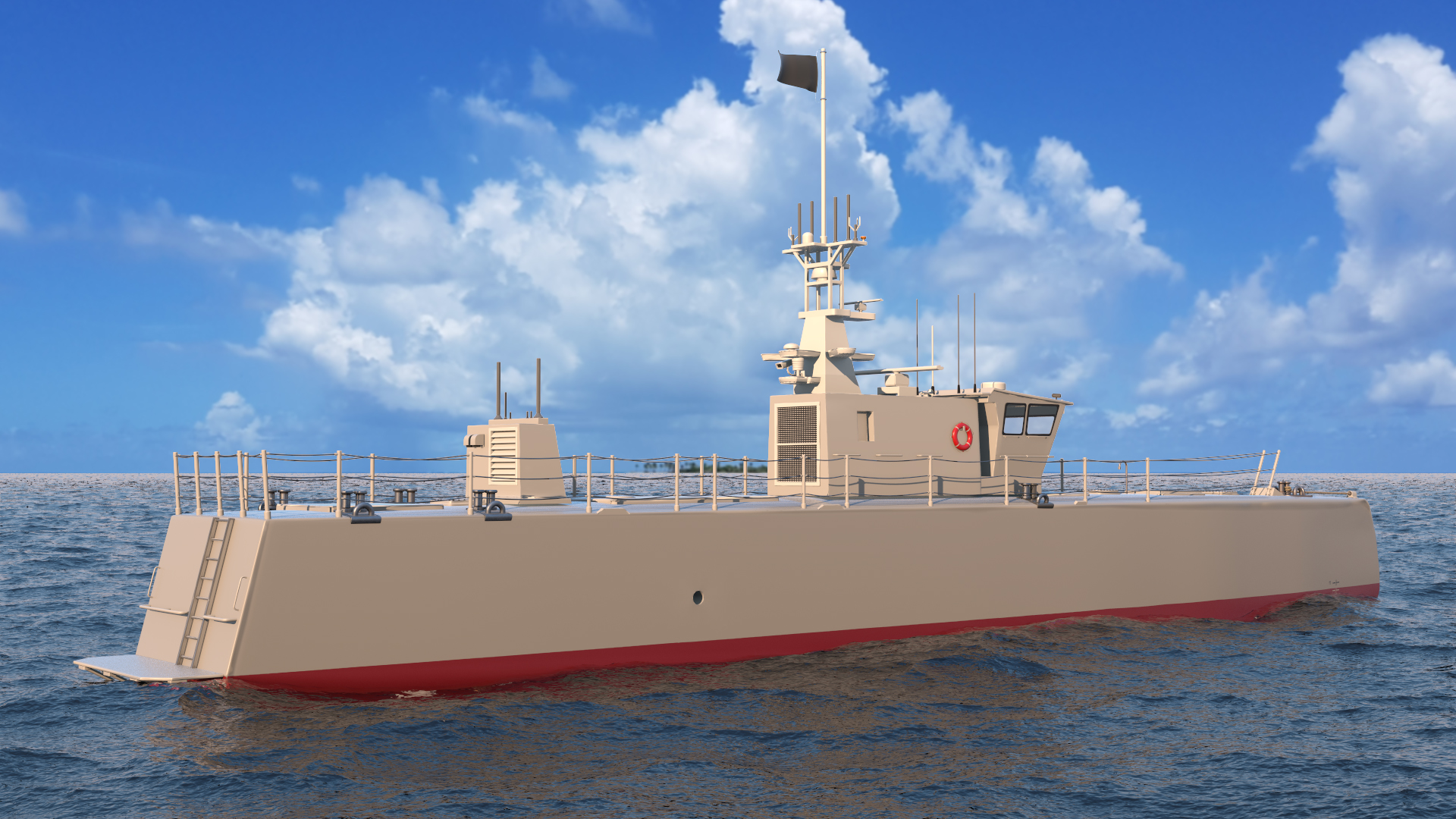 3D Unmanned Ship model