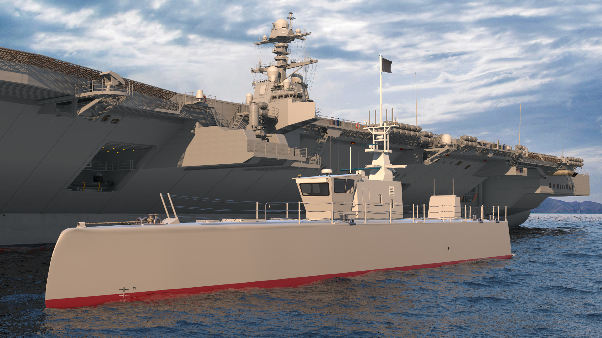 3D Unmanned Ship model