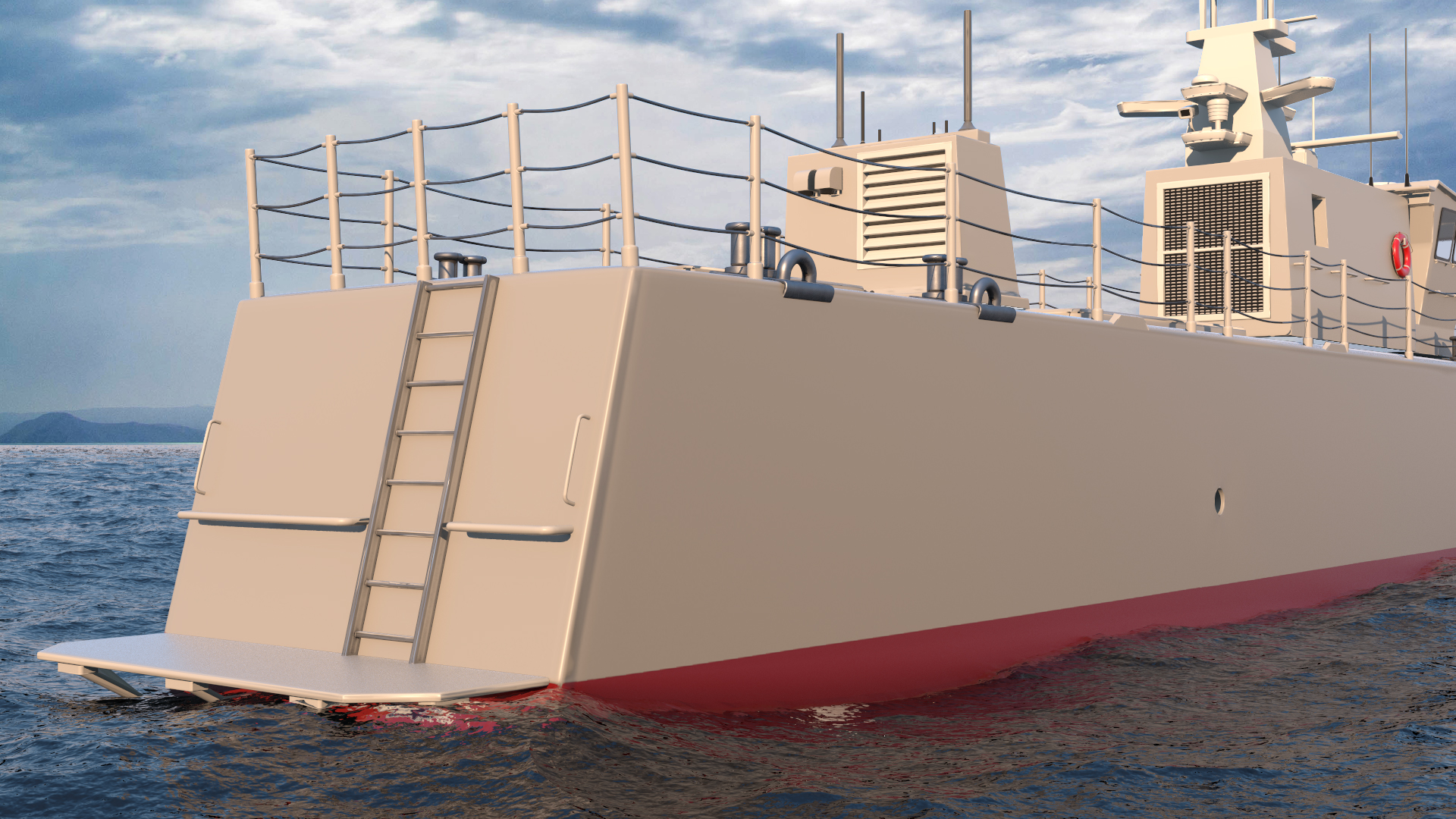 3D Unmanned Ship model