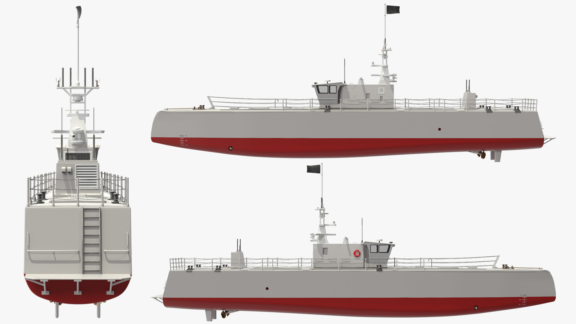 3D Unmanned Ship model