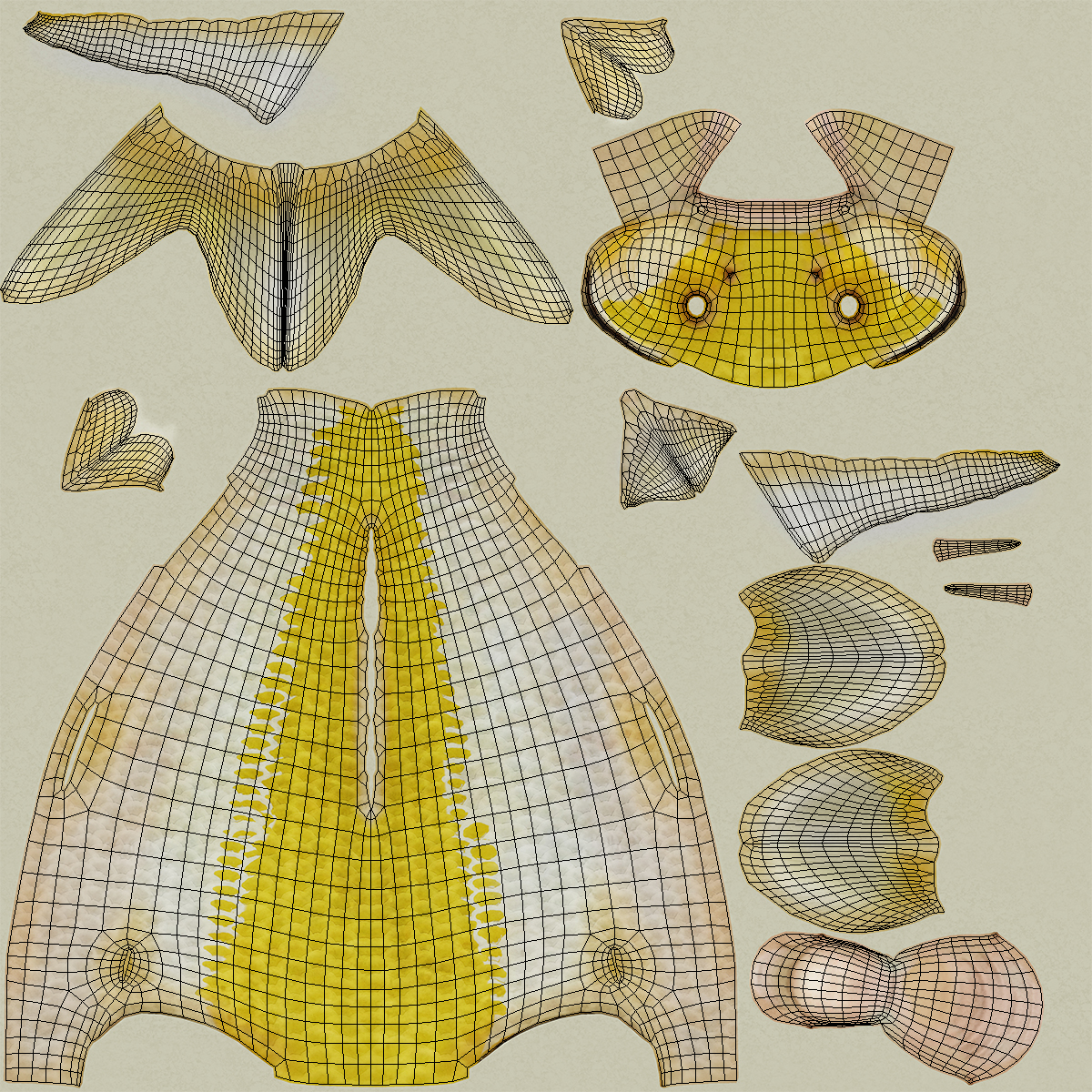 3D Yellow Koi Ogon Fish Swiming Pose model