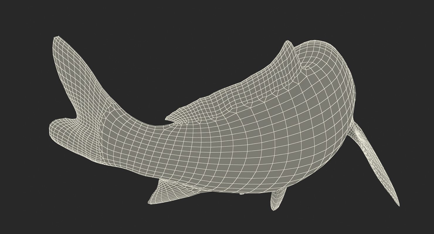 3D Yellow Koi Ogon Fish Swiming Pose model