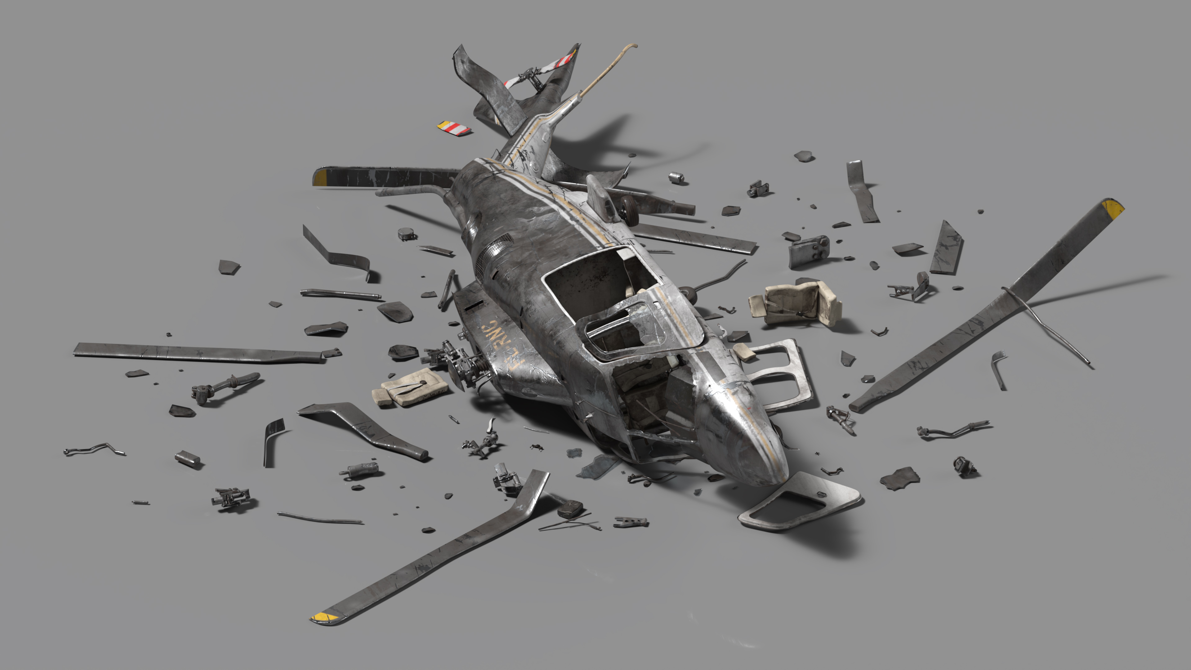 Agusta AW109S Wreck 3D model