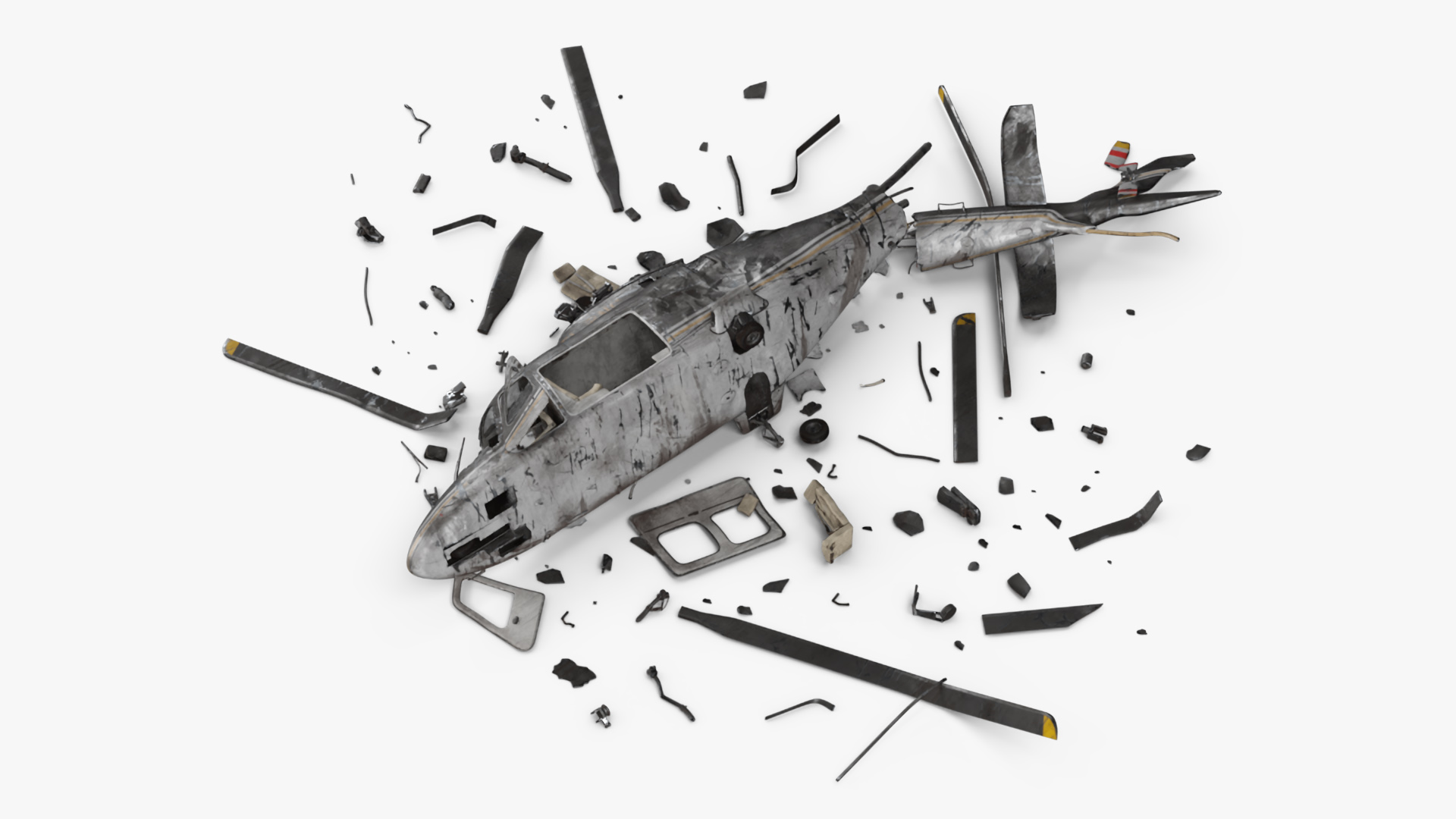 Agusta AW109S Wreck 3D model