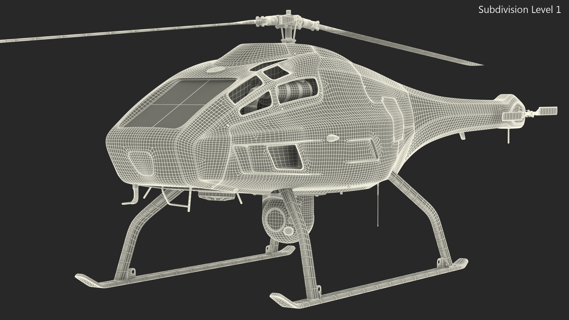 3D UAV Helicopter Rigged