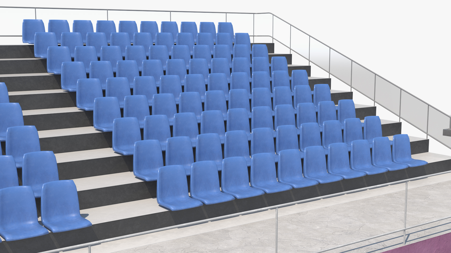 Sports Arena Grandstand with Central Booth - view 8