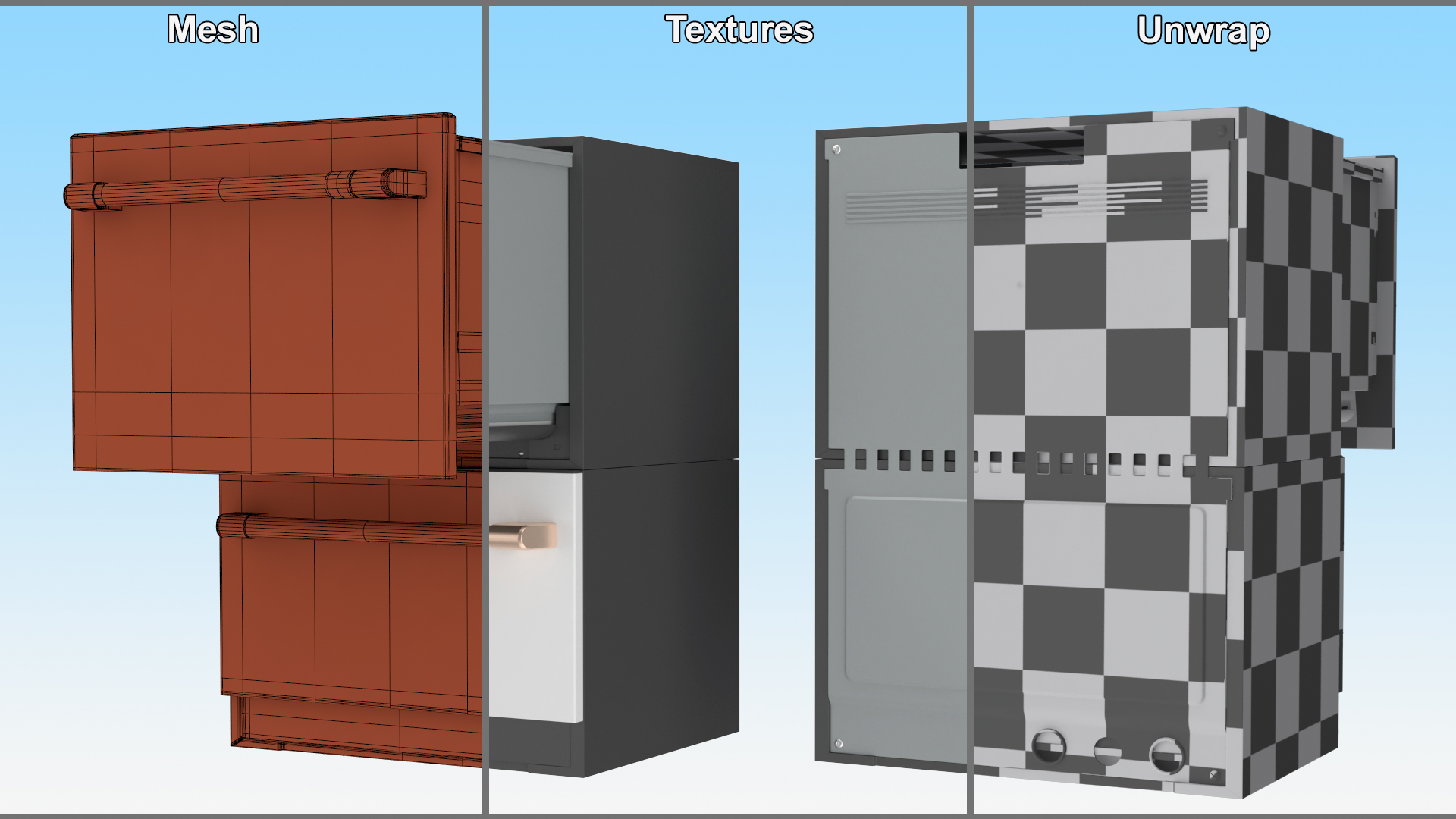 Dishwasher Double Drawer Cafe 24 Open 3D