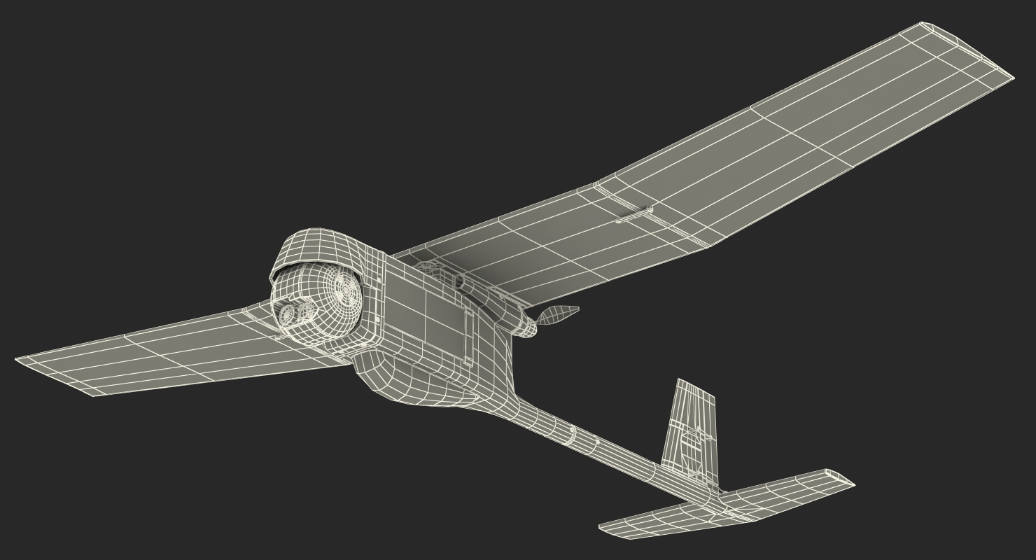Remote Controlled UAV RQ 11B Raven 3D model