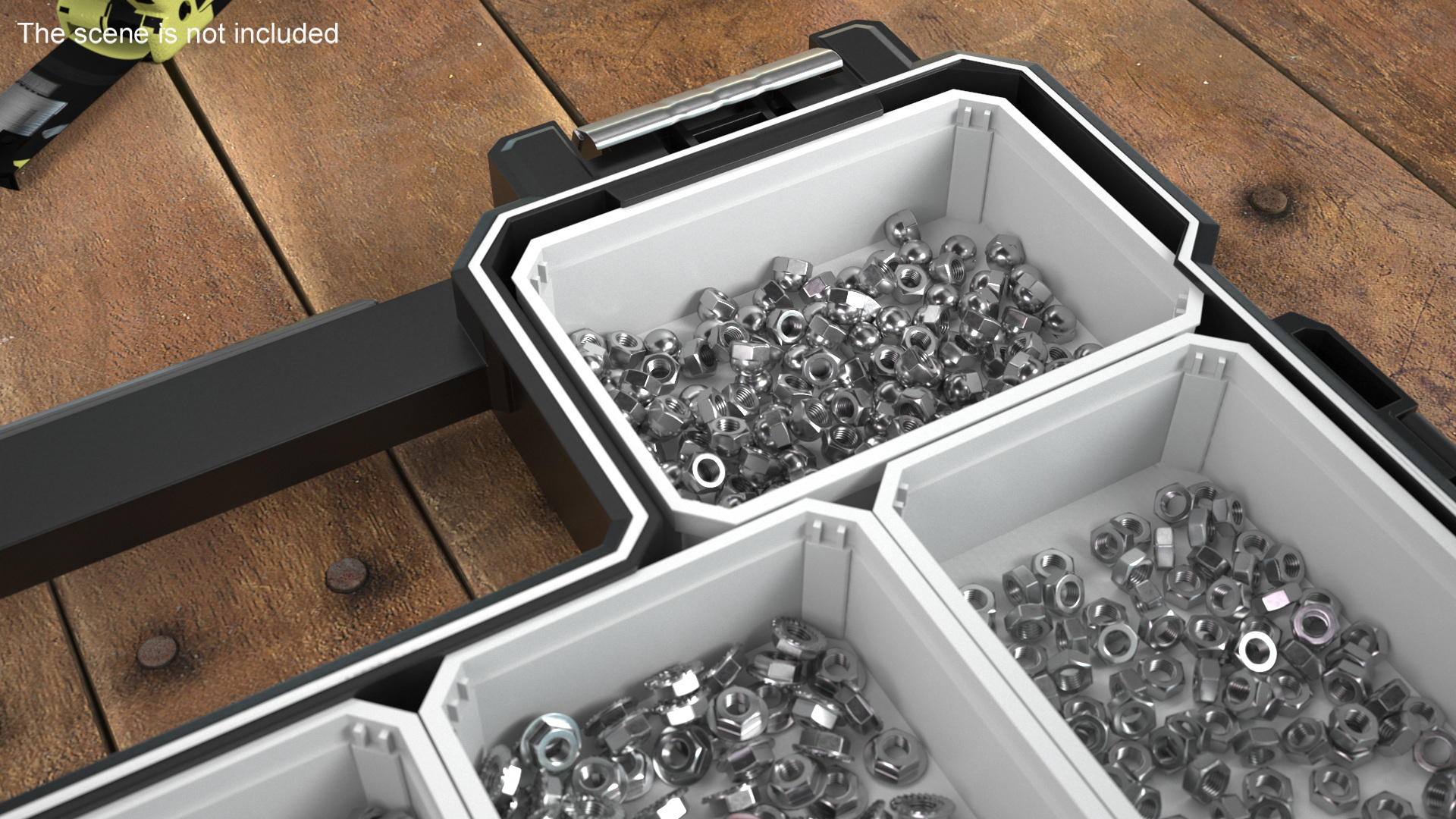 Chromed Steel Nuts Kit 3D