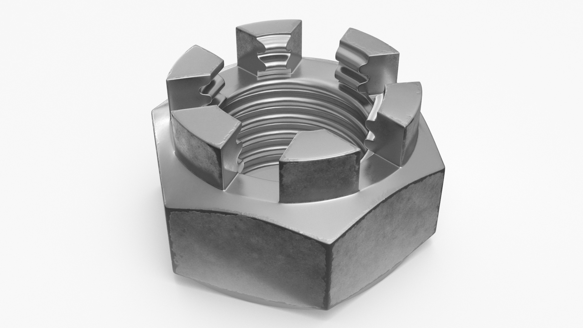Chromed Steel Nuts Kit 3D