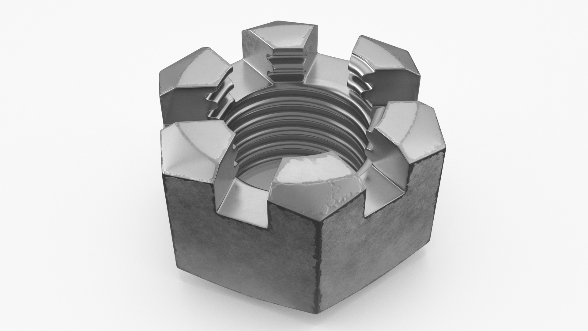 Chromed Steel Nuts Kit 3D