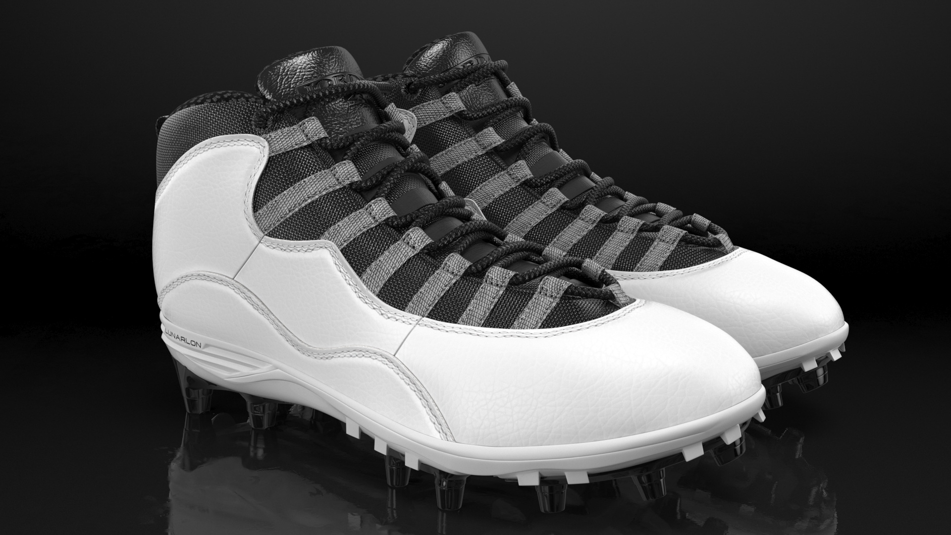 3D model Air Jordan 10 Baseball Cleats White
