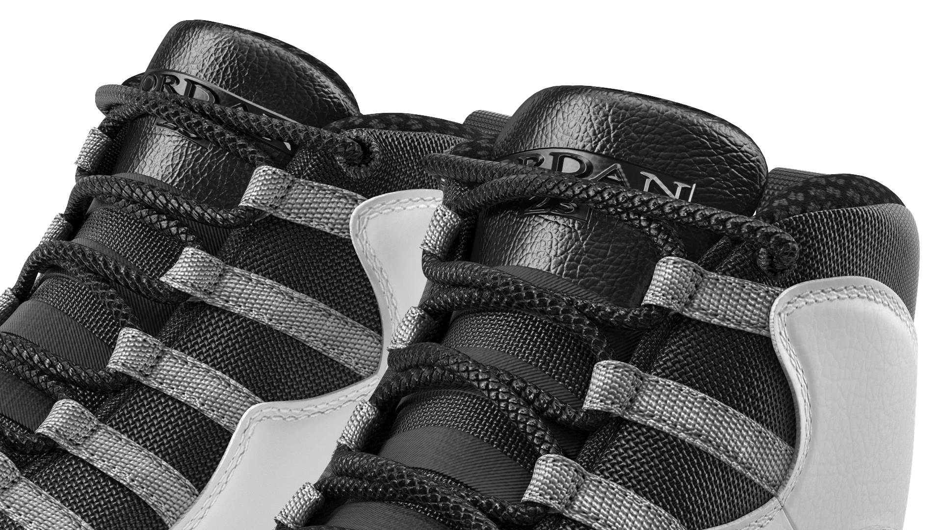 3D model Air Jordan 10 Baseball Cleats White