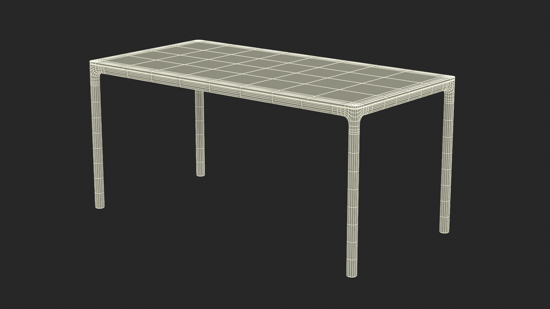 3D model Minimalist Rectangular Dining Table