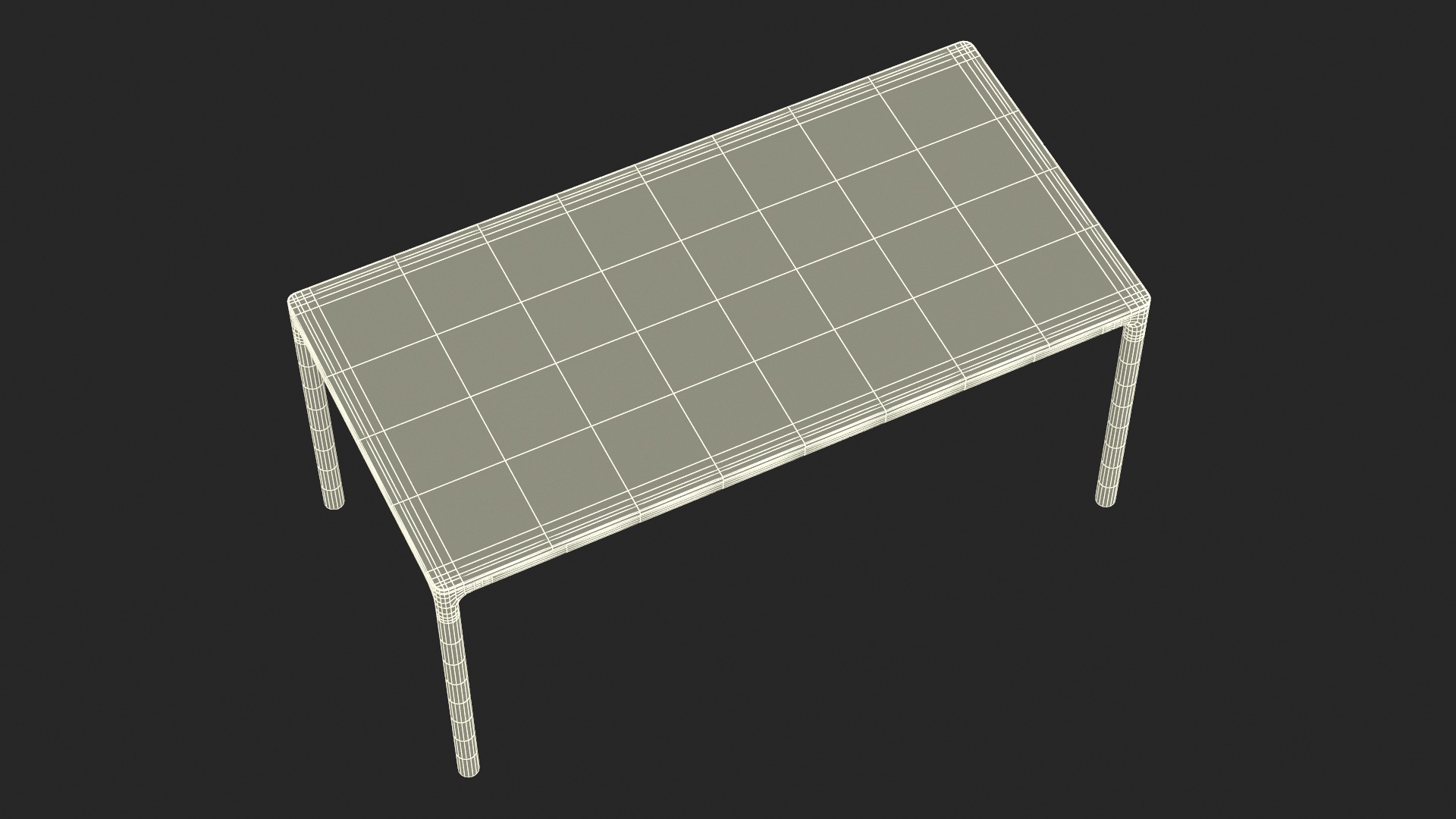 3D model Minimalist Rectangular Dining Table