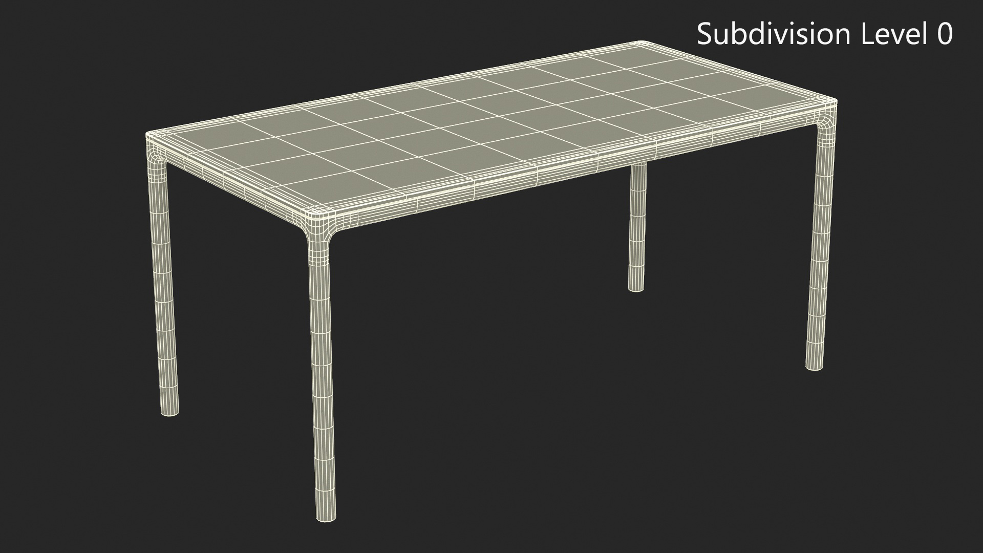 3D model Minimalist Rectangular Dining Table