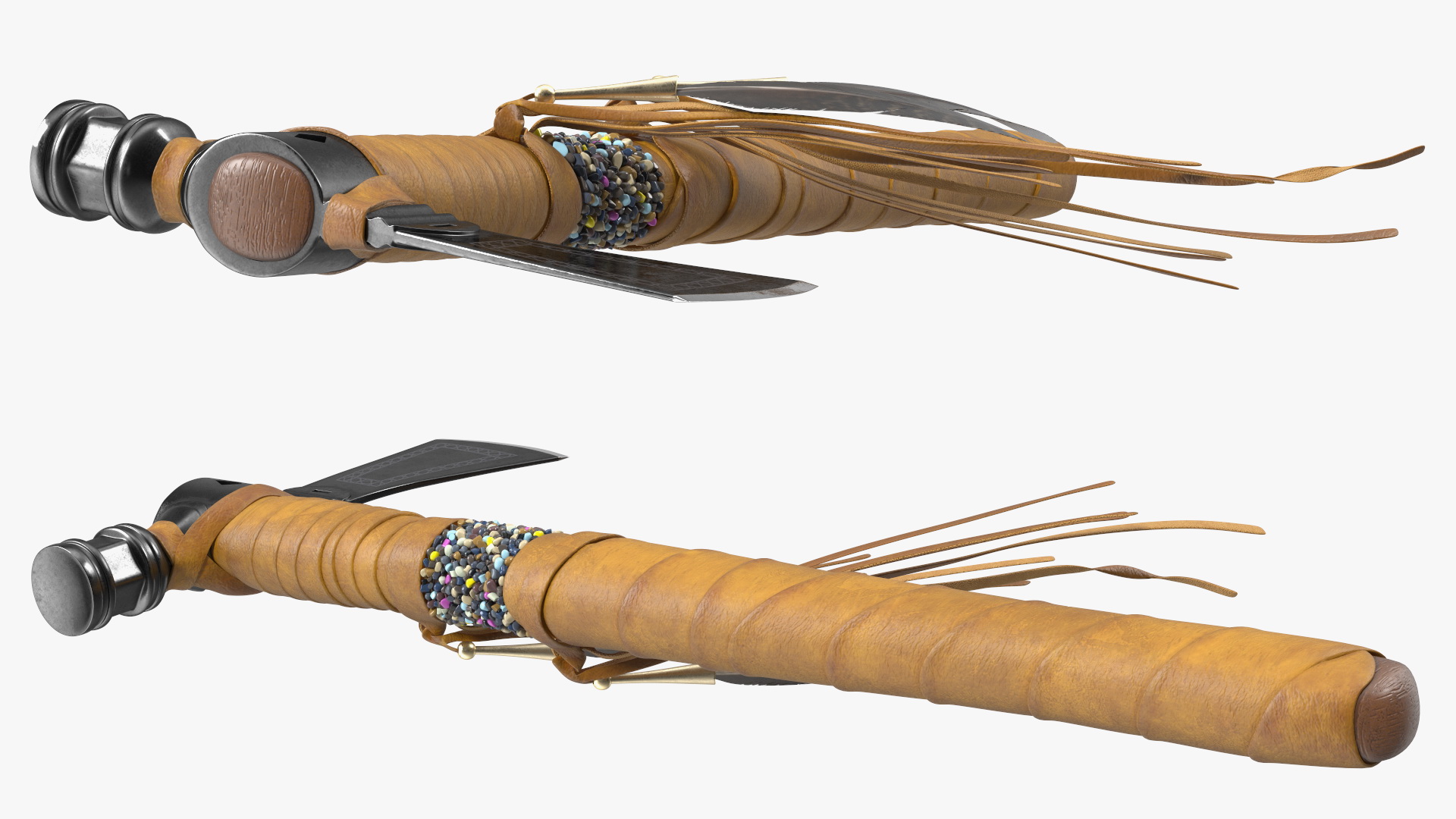 3D Native American Tomahawk Light Leather model