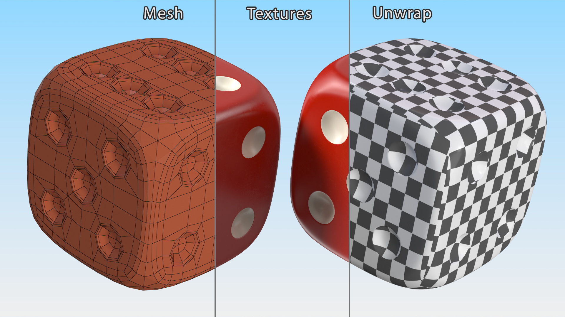 Classic Six-Sided Dice 3D